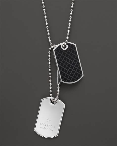 gucci necklace dog tag|gucci dog tags for men.